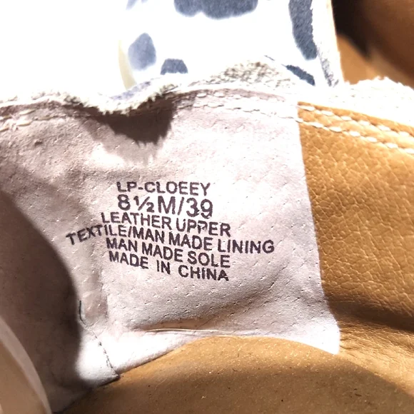 Lucky Brand Clooey Scalloped Suede Leopard Print Flat Loafers Size 8.5M - Picture 9 of 13